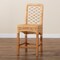 Baxton Studio Moscow Modern Bohemian Natural Brown Rattan and Walnut Brown Mahogany Wood Counter Stool 212-12815-ZORO - alternate 3